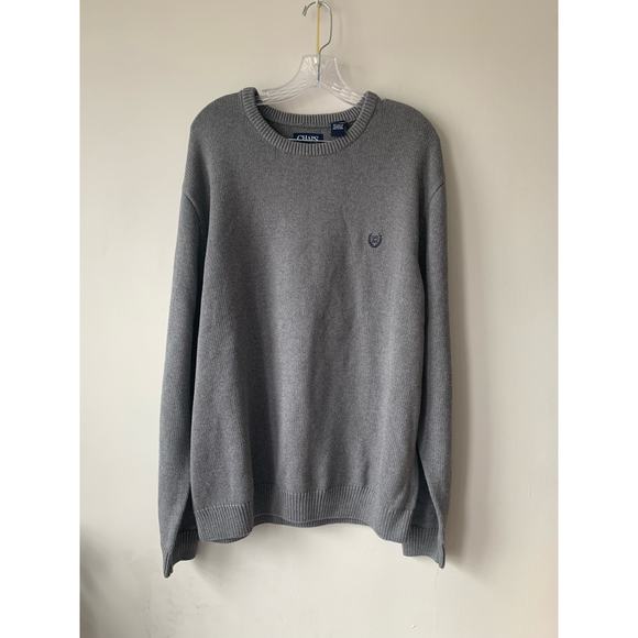 Ralph Lauren Men’s Chaps Gray Knit Sweater 100% Cotton Size XXL NWT - Picture 2 of 5